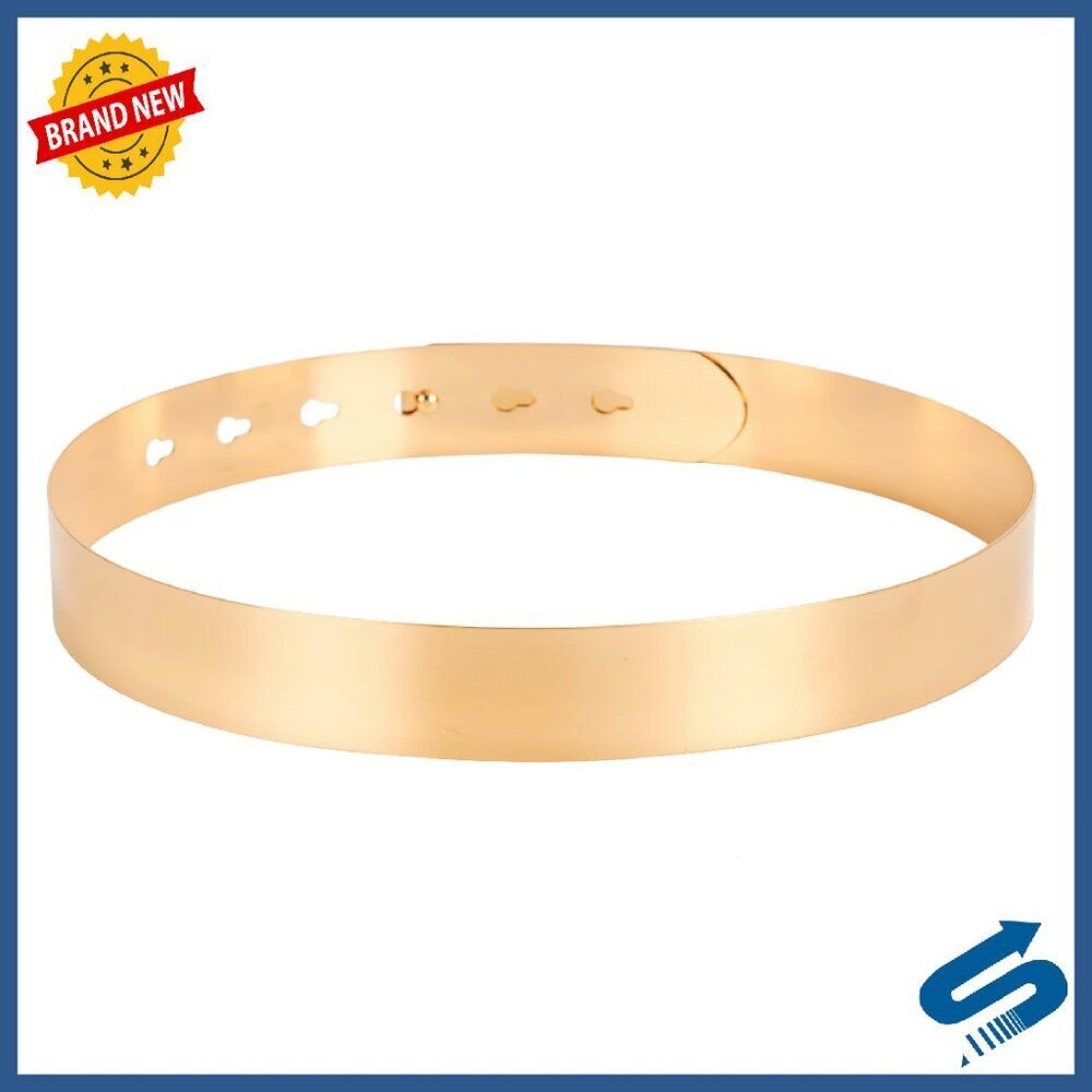 Metal Waistband Skinny Belt Stretchy Adjustable 27.5-31.5"